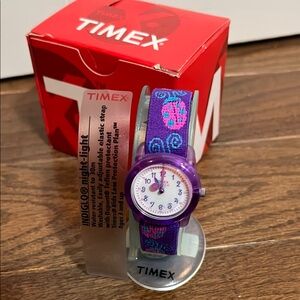 Timex Purple Kids Watch with Patterned ladybug Strap